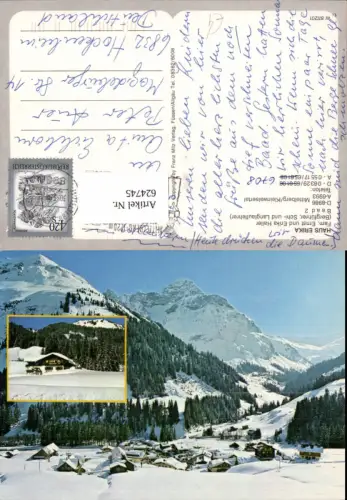 624745,Mehrbild Ak Mittelberg Kleinwalsertal Haus Erika Winteransicht
