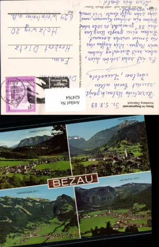 624764,Mehrbild Ak Bezau i. Bregenzerwald Kanisfluh Hangspitze
