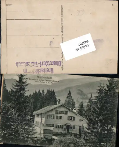 643787,Walserschanz Grenze Grenzwirtshaus Riezlern