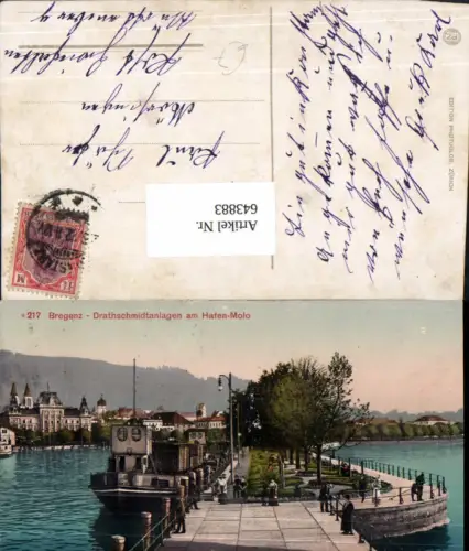 643883,Bregenz am Bodensee Drathschmidtanlagen Hafen Dampfer Schiff