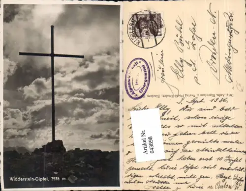 643898,Foto-AK Riezlern Widderstein Gipfel Gipfelkreuz Kreuz