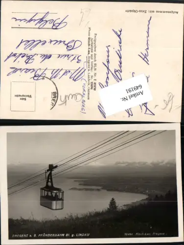 649191,Bregenz am Bodensee Pfänderbahn Pfänder Gondel Lindau pub Risch Lau 12494