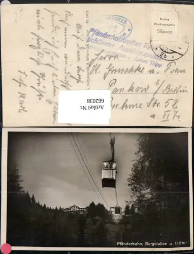 662038,Foto Ak Bregenz a. Bodensee Pfänderbahn Bergstation Hotel Seilbahn