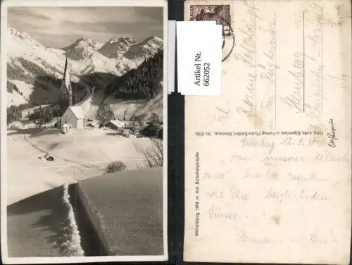 662052,Foto Ak Mittelberg mit Schafalpköpfe Winteransicht