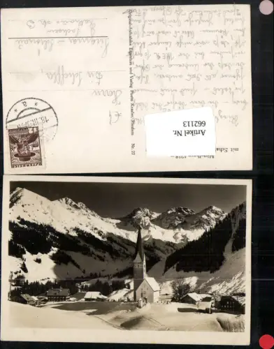 662113,Foto Ak Mittelberg mit Schafalpköpf u. Hammerspitze