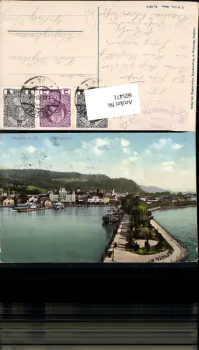 665471,Bregenz a. Bodensee Hafenpartie Schiff Dampfer pub Purger Co 2474