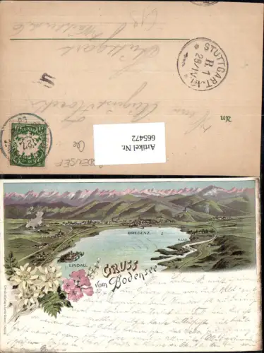 665472,Litho Bodensee Bregenz Lindau Blumen