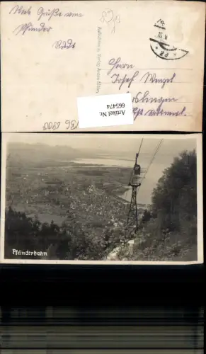 665474,Foto Ak Bregenz a. Bodensee Pfänderbahn Seilbahn Gondel pub Anton Mähr