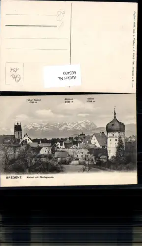 665490,Bregenz Altstadt mit Säntisgruppe pub Risch-Lau 570