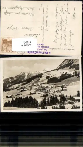 672942,Foto Ak Riezlern Mittelberg mit Nebelhorn im Winter