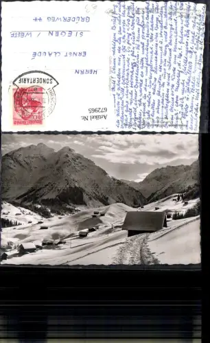 672965,Foto Ak Ferienheim Schlößle über Hirschegg Mittelberg Kleinwalsertal Winter