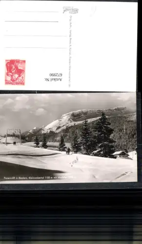 672990,Foto Ak Parsennlift Riezlern Mittelberg Kleinwalsertal mit Hochifen Wintersport