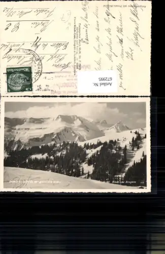 672995,Foto Ak Damüls Damülserhorn Winteransicht pub Risch-Lau 11182