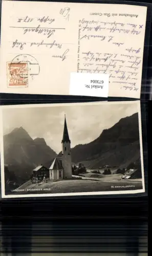 673004,Foto Ak Schröcken i. Bregenzer Wald Ansicht Kirche pub Risch-Lau 76