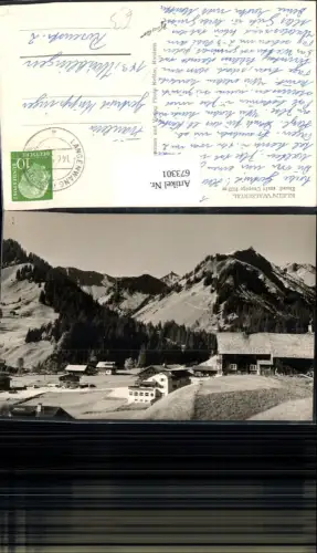 673301,Foto Ak Kleinwalsertal Baad Mittelberg mit Unspitze