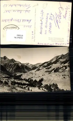 673303,Foto Ak Kleinwalsertal Mittelberg Mittelberg-Höfle m. Widderstein