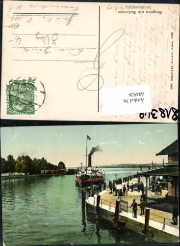 694926 Bregenz am Bodensee Hafen Dampfer pub Stengel e Co. 6436