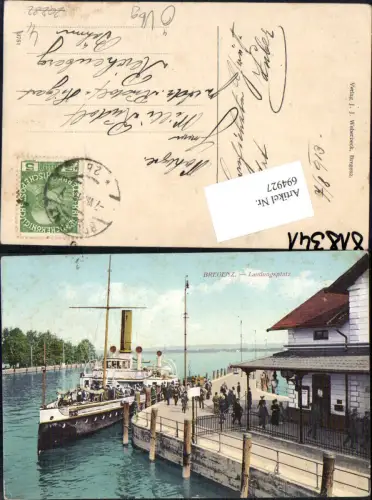 694927 Bregenz am Bodensee Hafen Dampfer Landungsplatz gel Reichenberg Liberec