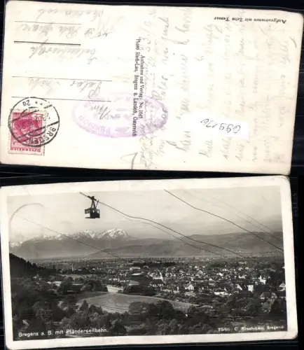 699126 Bregenz am Bodensee Pfänferseilbahn Seilbahn pub Risch Lau 1645