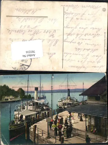 703216 Bregenz am Bodensee Hafen Dampfer