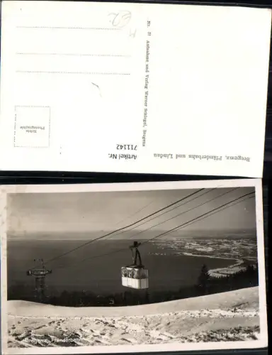711142 Foto AK Bregenz Pfänderbahn Seilbahn Gondel Blick auf Lindau