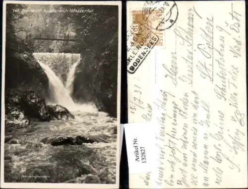 132827,Rappenlochschlucht Gütle b. Dornbirn Ansicht Wasserfall 1931 pub Foto Heim 768