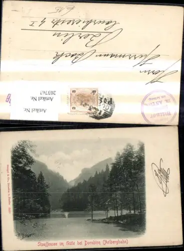 Stauffensee im Gütle b. Dornbirn Arlbergbahn pub Stengel e Co 6450