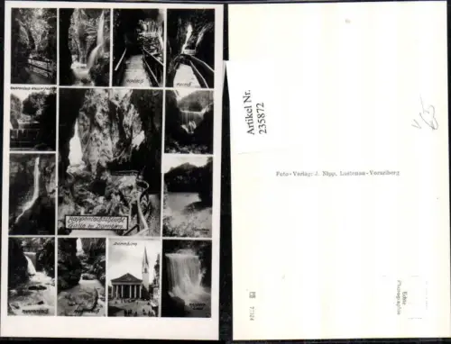235872,Rappenlochschlucht Gütle b. Dornbirn Partien Alploch Staufensee Mehrbildkarte pub J. Nipp