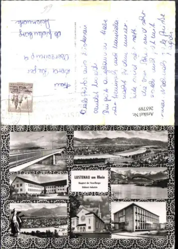 265789,Mehrbild Ak Lustenau a. Rhein Stickerei Industrie Brücke Kirche