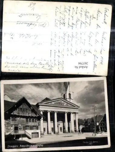 265794,Foto Ak Dornbirn Rotes Haus u. Kirche pub Foto Heim 41