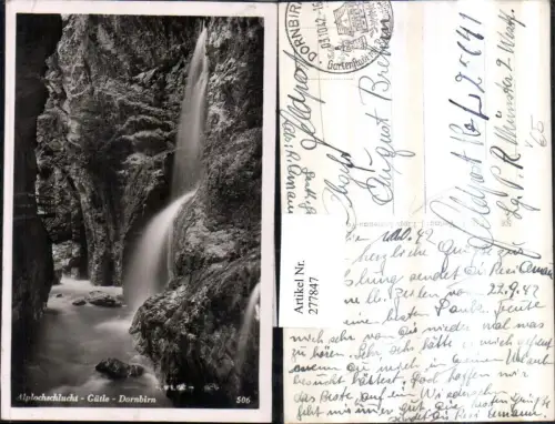 277847,Dornbirn Alplochschlucht Schlucht Wasserfall b. Gütle pub Foto J. Nipp 506