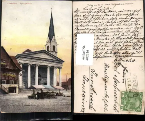 402216,Dornbirn Pfarrkirche Kirche Weinstube Rotes Haus