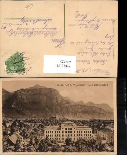 402225,Dornbirn K.k. Oberrealschule Schule Bergkulisse pub Stengel e Co 36362