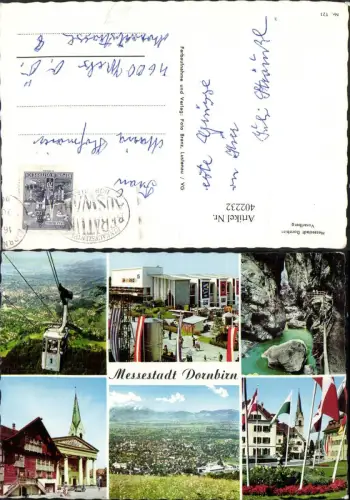 402232,Dornbirn Totale Messe Gebäude Seilbahn Kirche Mehrbildkarte