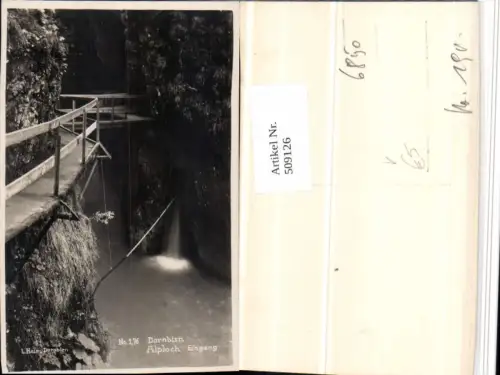 509126,Dornbirn Alploch Eingang Klamm Schlucht pub L. Heim 176