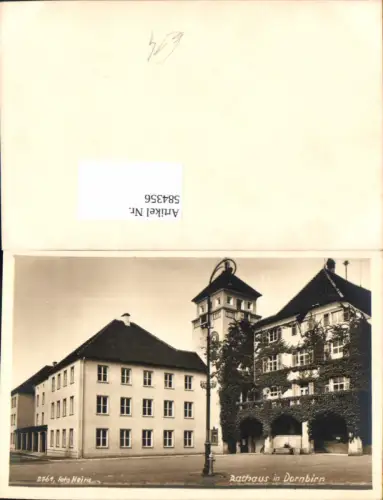 584356,seltene Foto-AK Dornbirn Rathaus Partie pub Foto Heim 2761