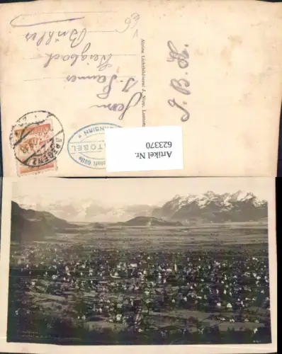 623370,Foto Ak Dornbirn Rheintal u. d. Schweizer Alpen pub J. Nipp 446