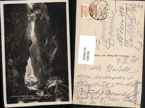 649199,Dornbirn Gütle Rappenlochschlucht pub Risch Lau 1295