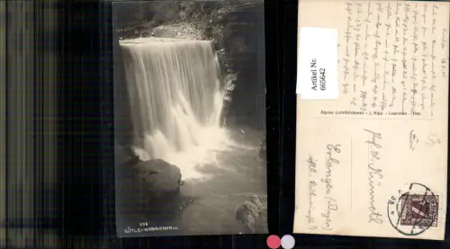 665642,Foto Ak Dornbirn Gütle Wasserfall pub J. Nipp 208