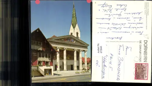 673943,Dornbirn Marktplatz Rotes Haus u. Stadtpfarrkirche St Martin