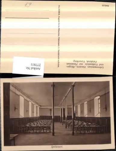 277811,Feldkirch Lehrerseminar Handels- Bürger- u. Volksschule m. Pensionat Speisesaal