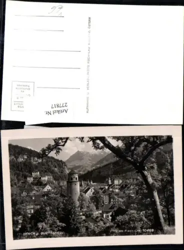 277817,Feldkirch Teilansicht Turm Burg geg. Gurtisspitze pub Foto Risch-Lau 10469