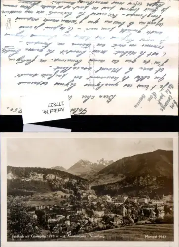 277827,Feldkirch Totale m. Gurtisspitze u. Ardetzenberg Bergkulisse