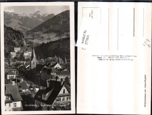 277831,Feldkirch Teilansicht Burg geg. Gurtispitze Bergkulisse pub Foto Risch-Lau 10465
