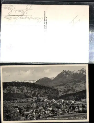 307785,Feldkirch Totale m. Gurtisspitze Bergkulisse