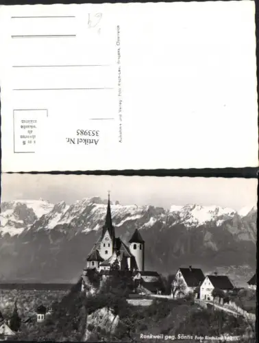 353985,Rankweil Kirche geg. Säntis Bergkulisse pub Foto Risch-Lau 162