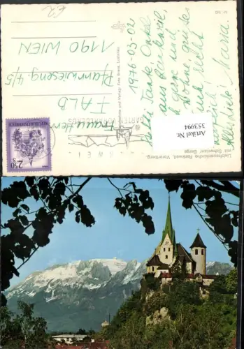 353994,Rankweil Liebfrauenkirche Kirche m. Schweizer Berge Bergkulisse