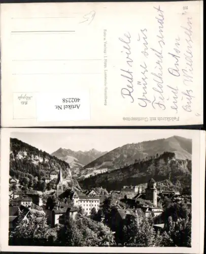 402258,Feldkirch Teilansicht m. Gurtisspitze Bergkulisse