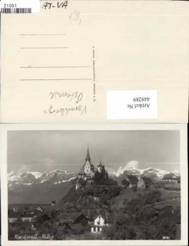 449289,Rankweil Teilansicht Kirche Bergkulisse pub J. Bader 2141
