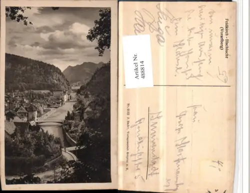 488814,Feldkirch Teilansicht Illschlucht Brücke Bergkulisse
